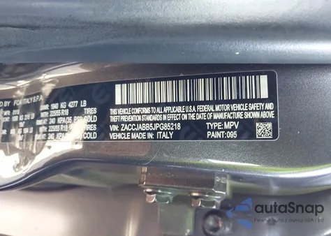 2018 Jeep Renegade Altitude Fwd z USA, uszkodzony, nr VIN ZACCJABB5JPG85218